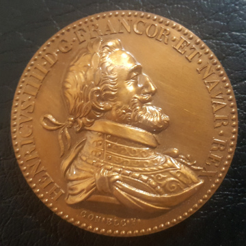 Médaille 1970 Henri IV Henricus IIII Duo Protegit Unus 1598 Dieu nous protège