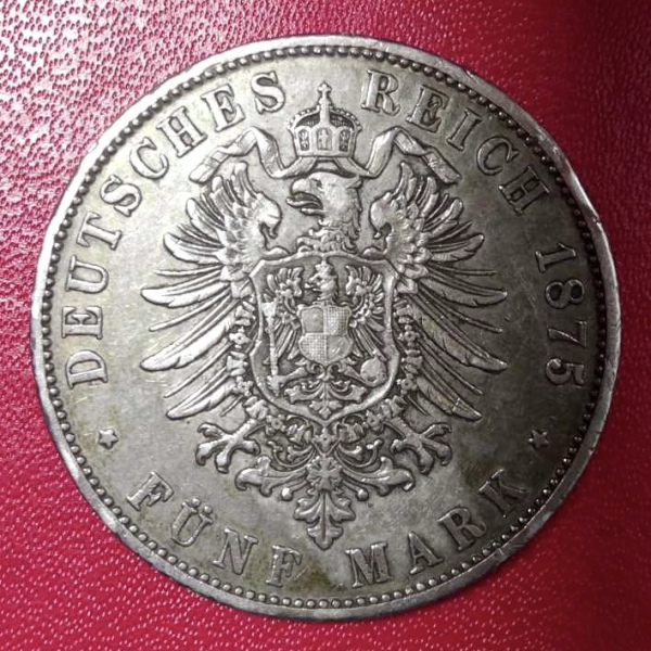 5 Mark 1875 D