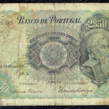 Portugal 2 Escudos 50 Centavos 2$50 1920 P-119