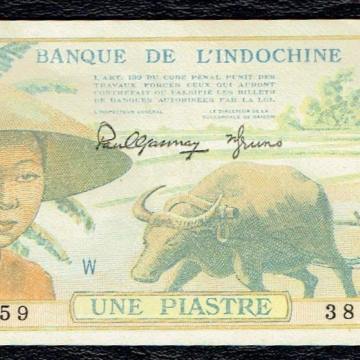 1 Piastre INDOCHINE FRANÇAISE 1949 