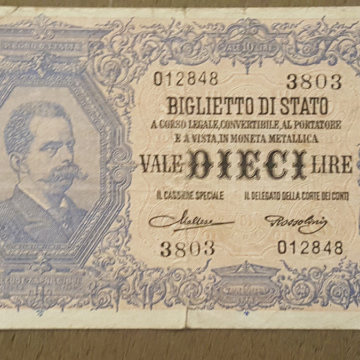 Billet de 10 lire - 1918 Regno d'Italia  