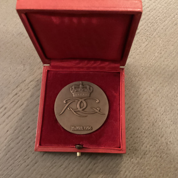 Monaco Médaille en Bronze  Mariage de Rainier III et Grace Kelly 19 Avril 1956