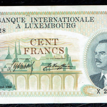 LUXEMBOURG Billet 100 Francs 1968