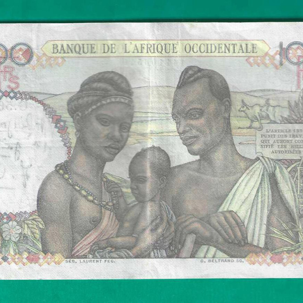 Billet 100 Francs Afrique Occidentale Française 27-12-1948