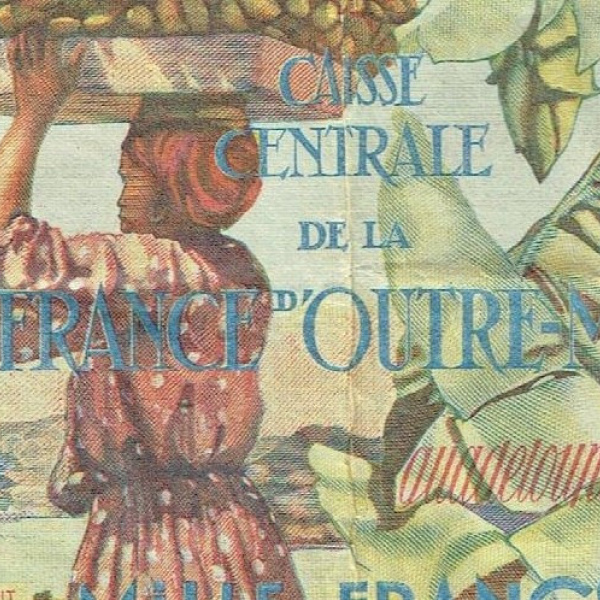 10 NF sur 1000 Francs pêcheur GUADELOUPE 1960