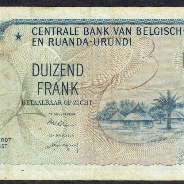1000 Francs CONGO BELGE 1959 P.35