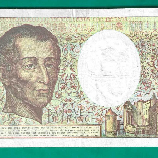 Billet de 200 francs Montesquieu 1992