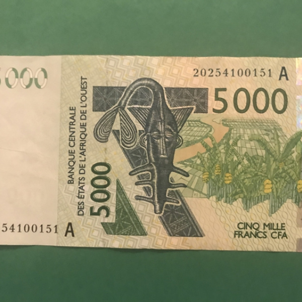 Billet Banque Centrale des Etats de l'Afrique de l'Ouest 5000 Francs