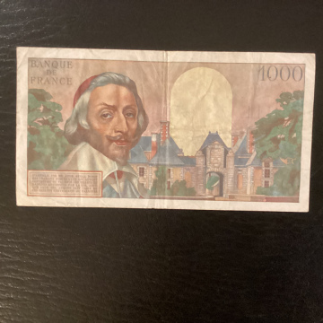 1000 FRANCS RICHELIEU 5-1-1956