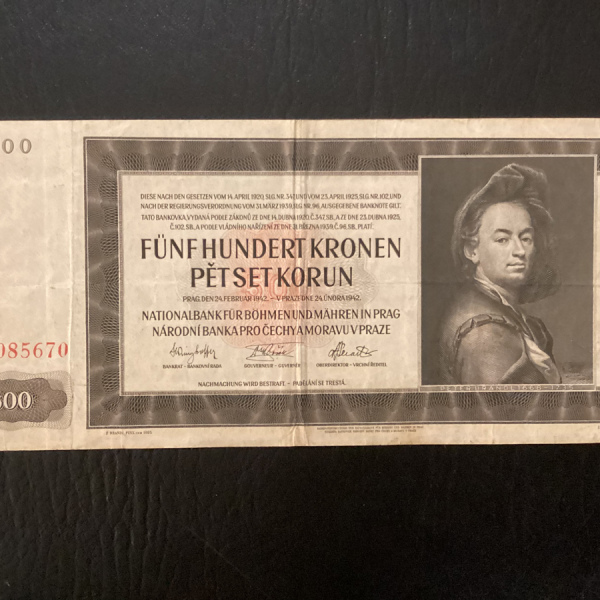 500 KORUN Tchèque 1942