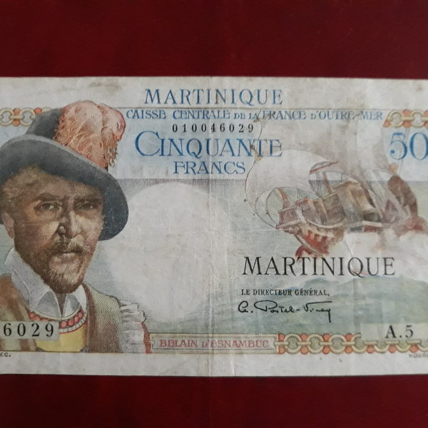 Martinique billet de 50 Francs 1947-1949 Caisse Centrale France D'Outre Mer Alph A.5