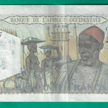 Billet 50 Francs Afrique Occidentale Française 26-04-1950