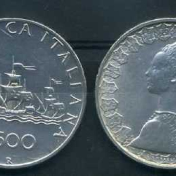 ITALIE PIECE EN ARGENT- 500 LIRE ARGENT 1959 R ROME