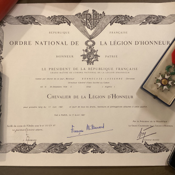 LOT 2 medailles - CHEVALIER ORDRE LEGION D'HONNEUR  REPUBLIQUE
