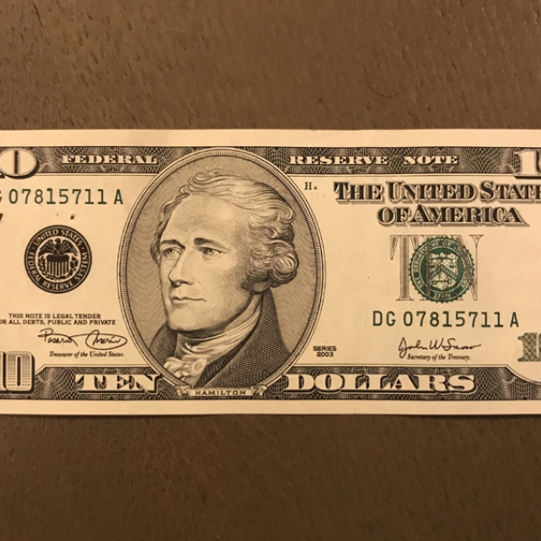 ETATS UNIS - USA - BILLET 10 DOLLARS - 2003