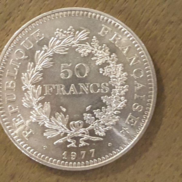 50 francs hercule argent 1977