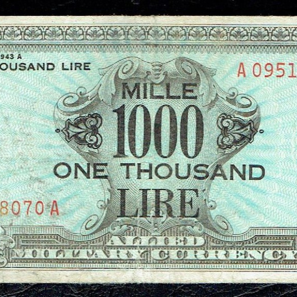 Billet 1000 LIRE 1943 A MILITARY